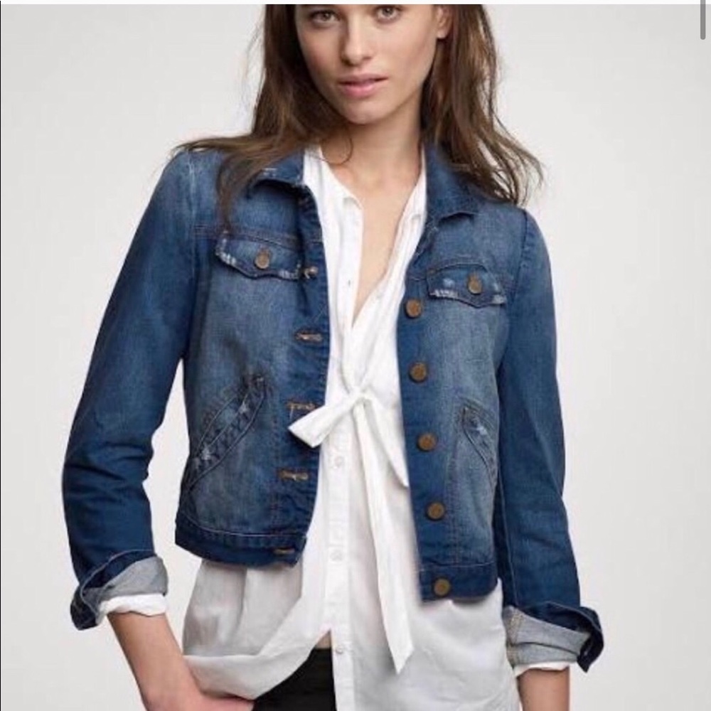 JCrew Cropped Jean Jacket